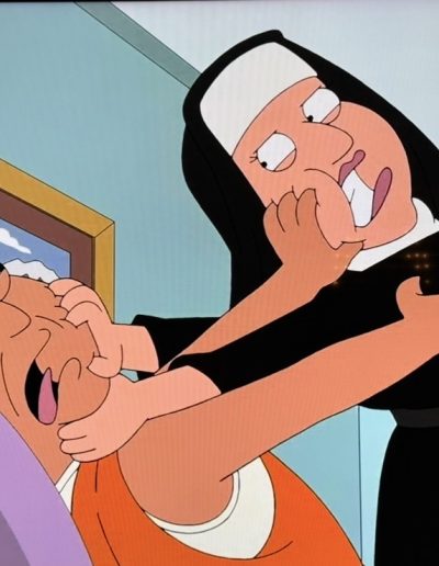 MM's Sister Angelina depicted on Family Guy